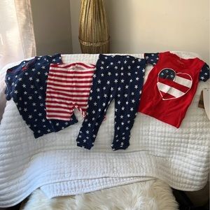 NWT Chick pea Girl pajama 4 pc set Size 12M